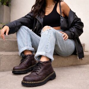 Dr. Martens 5-Eye Ankle Boots | Leather Lug Sole Work Boots